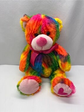 Kelly toy Rainbow Plush Teddy Bear - Multicolor Soft Stuffed Animal